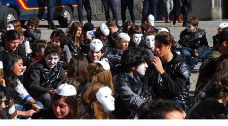Protesta degli studenti italiani in Spagna
