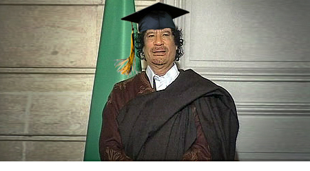 Gheddafi si laurea a Sassari