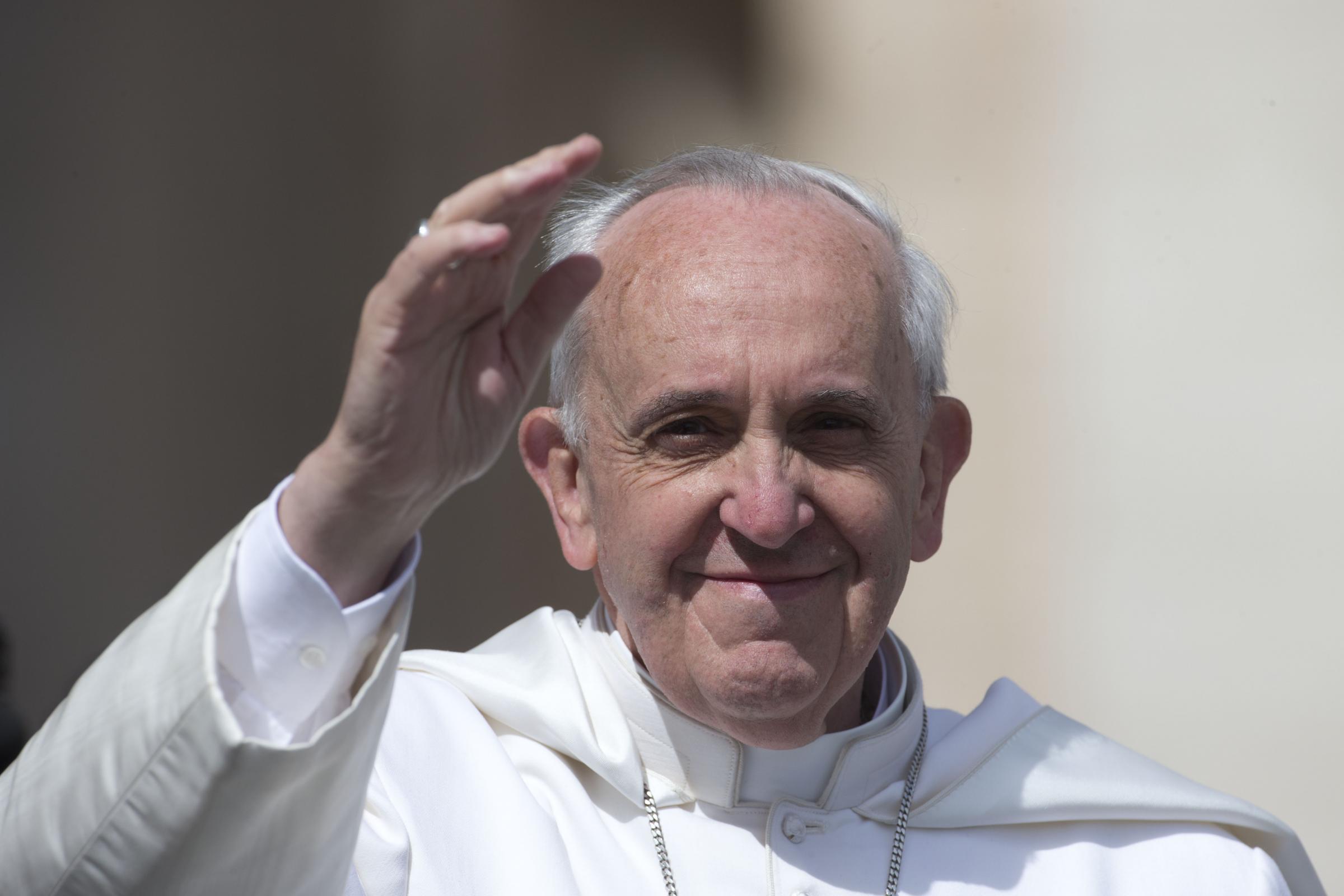 Papa Francesco durante l'udienza generale del mercoledì