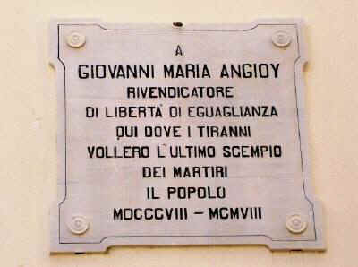 In ricordo dei martiri della Rivoluzione sarda di fine '700.Palazzo d'Usini in Piazza Tola a Sassari