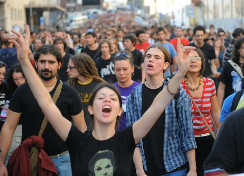 Manifestazione degli studenti La Sapienza