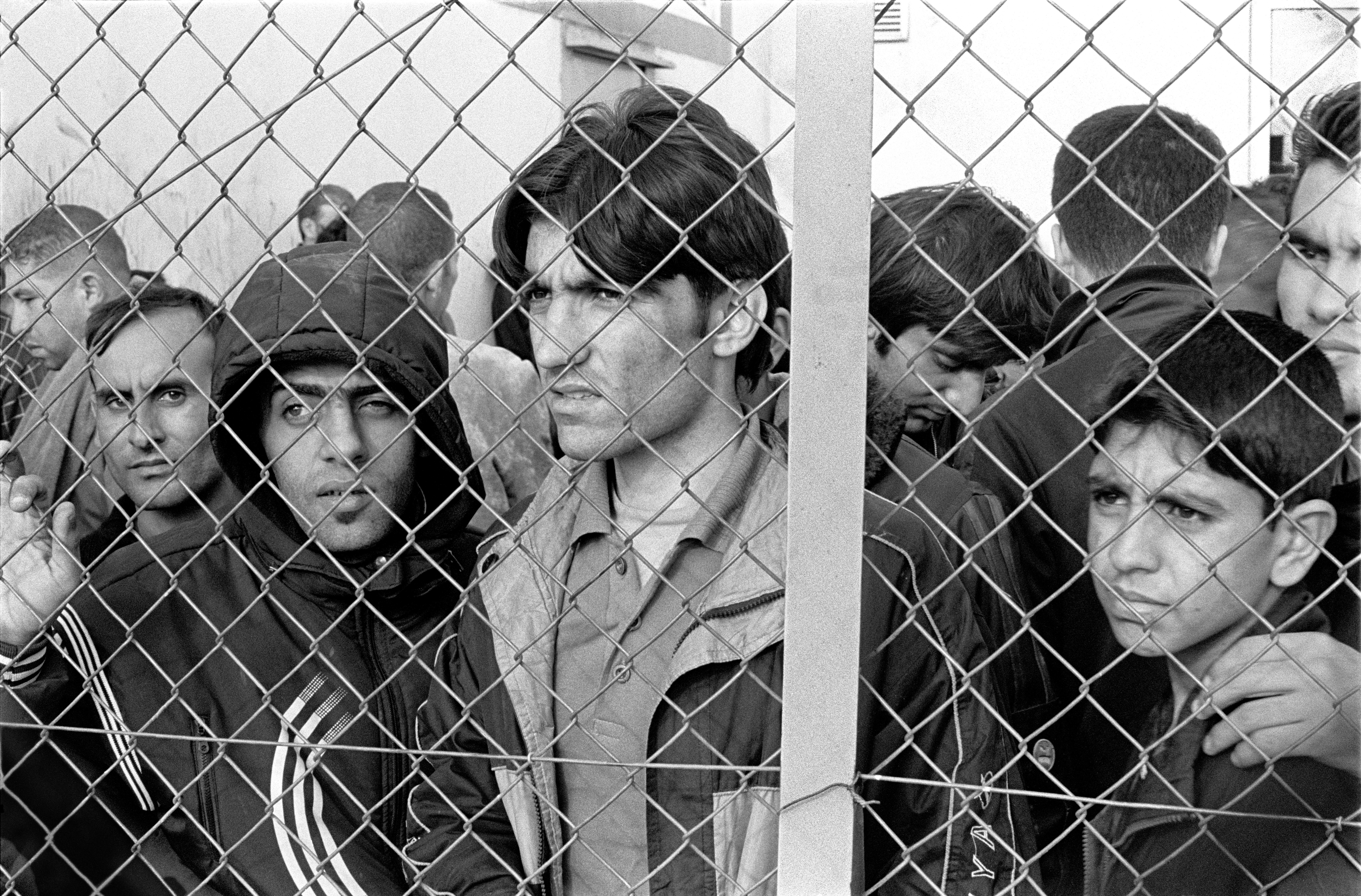 Arrested refugees - Fylakio Detetntion Center, Thrace, Evros, Greece.