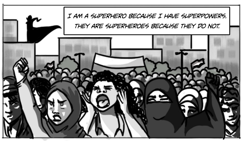 Qahera, la supereroina musulmana con hijab