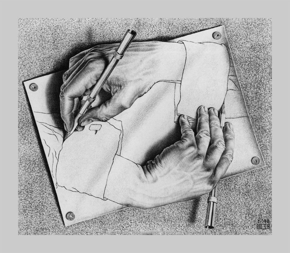 Riproduzione-su-tela-Mani-che-disegnano-di-Escher-extra-big-2451-191